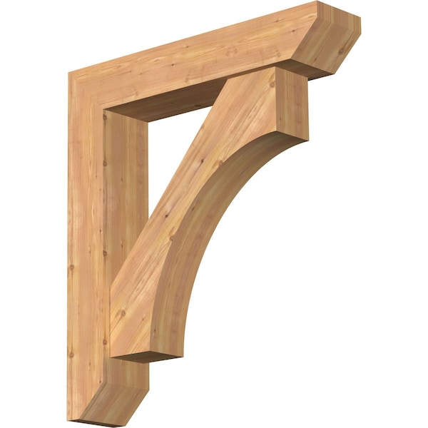 Ekena Millwork Westlake Slat Smooth Bracket w/ Offset Brace, Western Red Cedar, 7 1/2"W x 36"D x 40"H BKT0806X36X40WTL06SWR - main